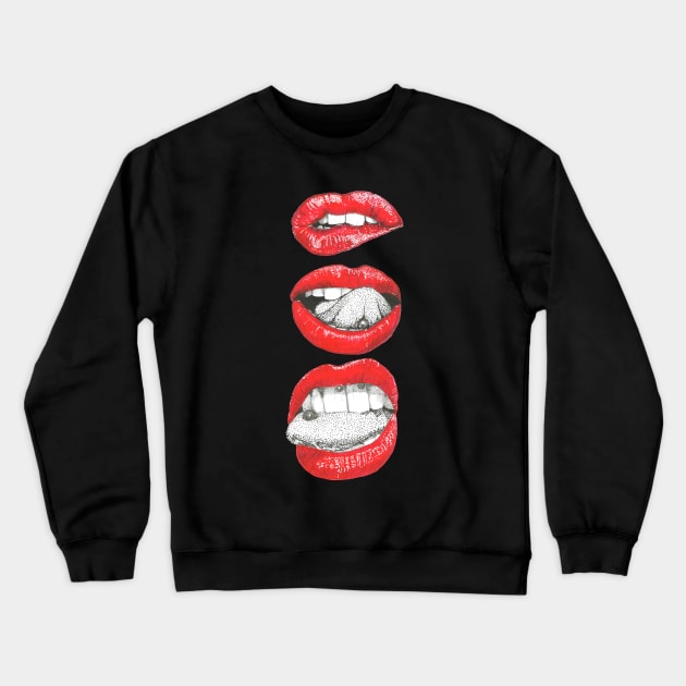 Feminine lips Crewneck Sweatshirt by Créa'RiBo